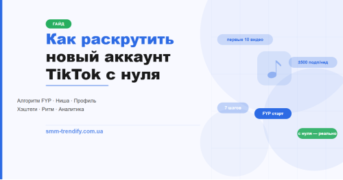 Как раскрутить новый аккаунт TikTok с нуля: пошаговый гайд