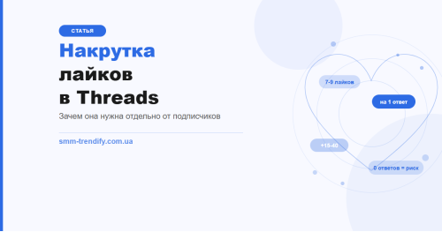 Накрутка лайков в Threads: зачем она нужна отдельно от подписчиков Накрутка лайков в Threads: зачем она нужна отдельно от подписчиков