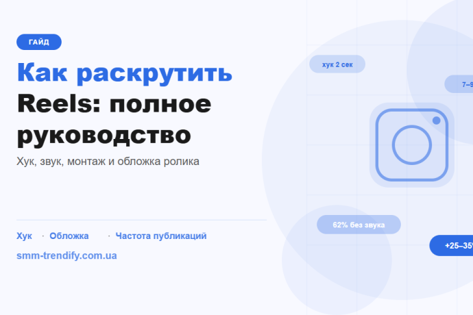 Як розкрутити Reels: від хука до правильної обкладинки — покроково