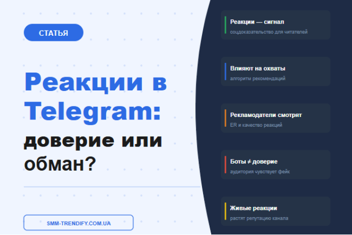 Накрутка реакций в Telegram влияние на доверие