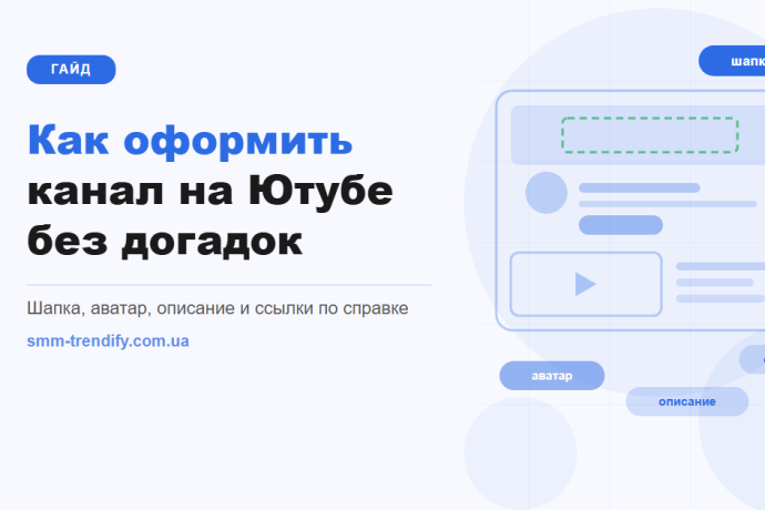 Как оформить канал на Ютубе: размеры шапки, аватар, описание и ссылки по справке