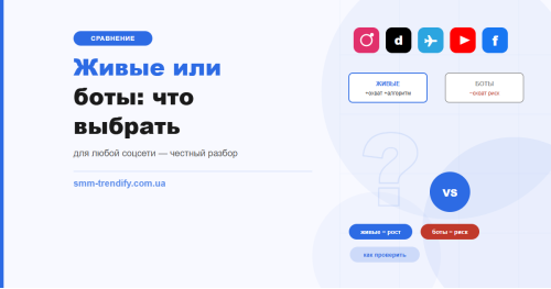 Живые подписчики или боты: что выбрать для любой соцсети
