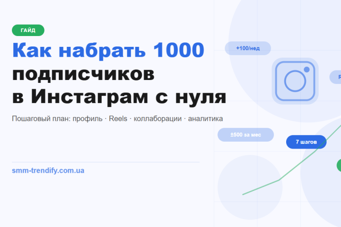 Як набрати 1000 підписників в Інстаграм з нуля: покроковий гайд
